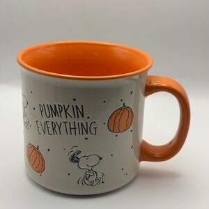 Peanuts Snoopy Pumpkin Everything Coffee Mug Orange Fall Halloween Ceramic Cup